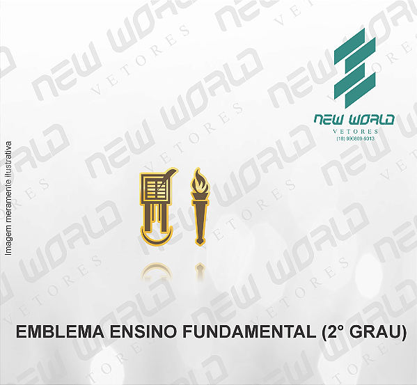 Arquivo de Emblema de Ensino Fundamental (2° Grau) - Formato DXF - Tamanho 8 mm