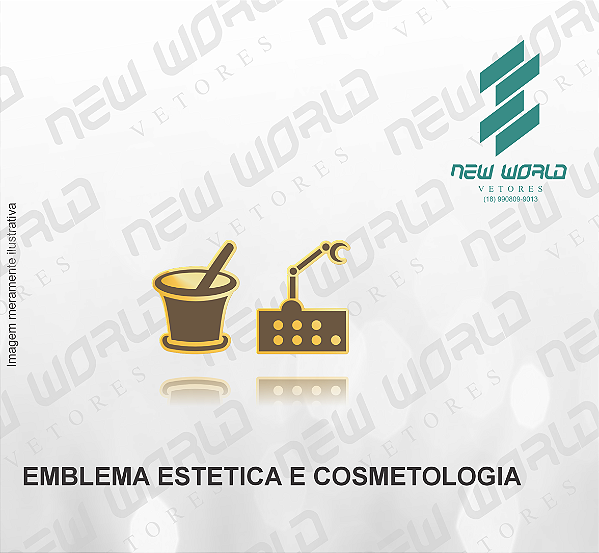 Arquivo de Emblema de Estética e Cosmetologia - Formato DXF - Tamanho 8 mm