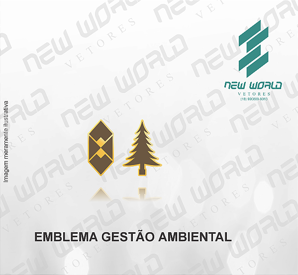 Arquivo de Emblema de Gestão Ambiental - Formato DXF - Tamanho 8 mm
