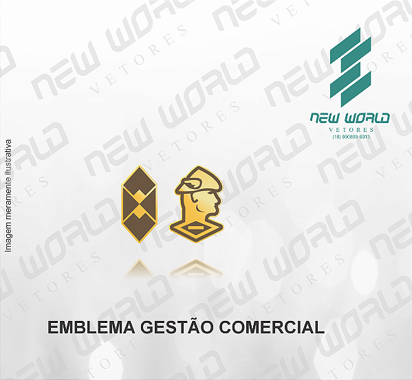 Arquivo de Emblema de Gestão Comercial - Formato DXF - Tamanho 8 mm