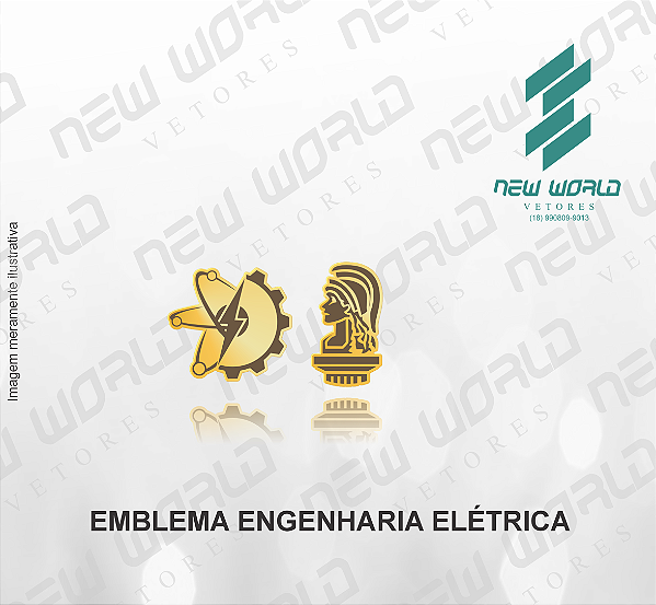 Arquivo de Emblema de Engenharia Elétrica - Formato DXF - Tamanho 8 mm