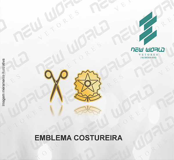 Arquivo de Emblema de Costureira - Formato DXF - Tamanho 8 mm