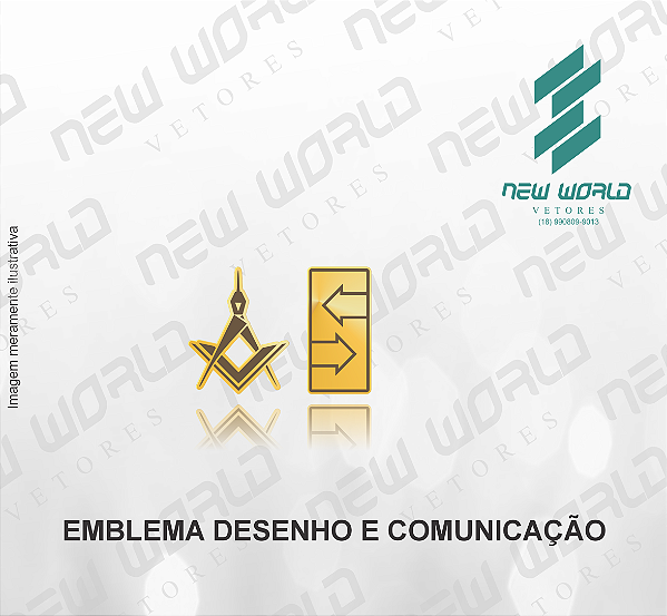 Arquivo de Emblema de Desenho e Comunicação - Formato DXF - Tamanho 8 mm