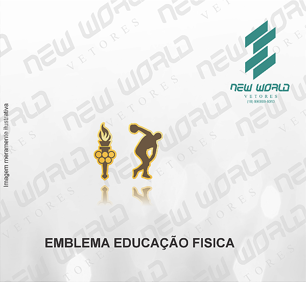Arquivo de Emblema de Educação Física - Formato DXF - Tamanho 8 mm