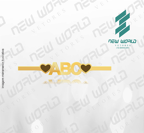 Arquivo de Anel ABC - Formato DXF - Tamanho 50 mm