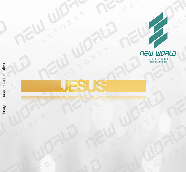 Arquivo de Anel com nome Jesus - Formato DXF - Tamanho 55 mm