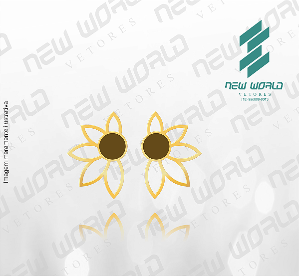 Arquivo de Brinco Meia Flor - Formato DXF - Tamanho 20 mm