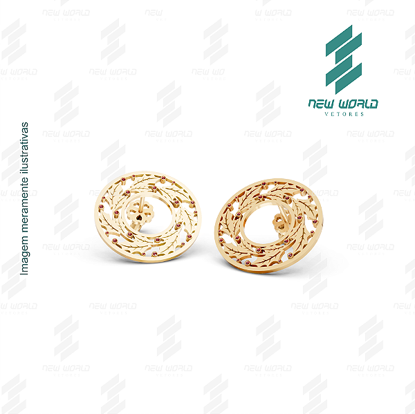 Arquivo de Brinco Guirlanda Festiva - Formato DXF - Tamanho 15 mm