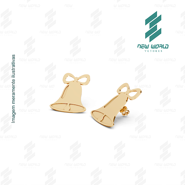 Arquivo de Brinco Sino da Harmonia - Formato DXF - Tamanho 15 mm