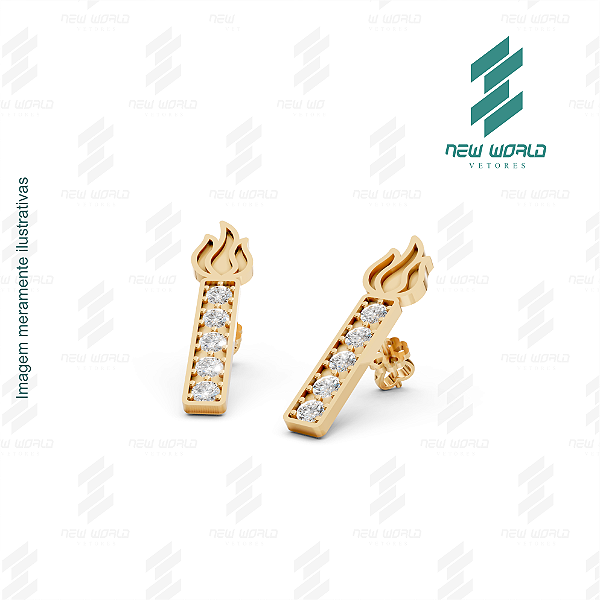 Arquivo de Brinco Vela Cintilante - Formato DXF - Tamanho 15 mm