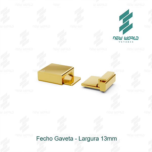 Arquivo de Fecho Gaveta - Formato DXF, SVG - Tamanho 13 mm