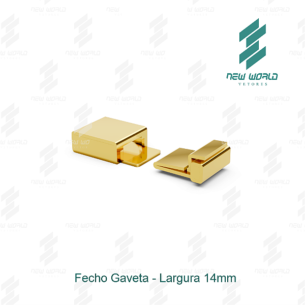 Arquivo de Fecho Gaveta - Formato DXF, SVG - Tamanho 14 mm