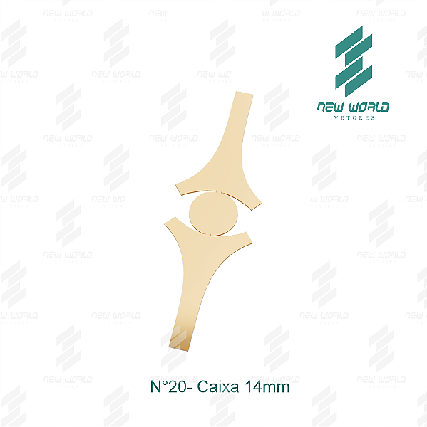 Arquivo de Anel Caixa Redonda N°20 - Formato DXF, SVG - Tamanho 14 mm