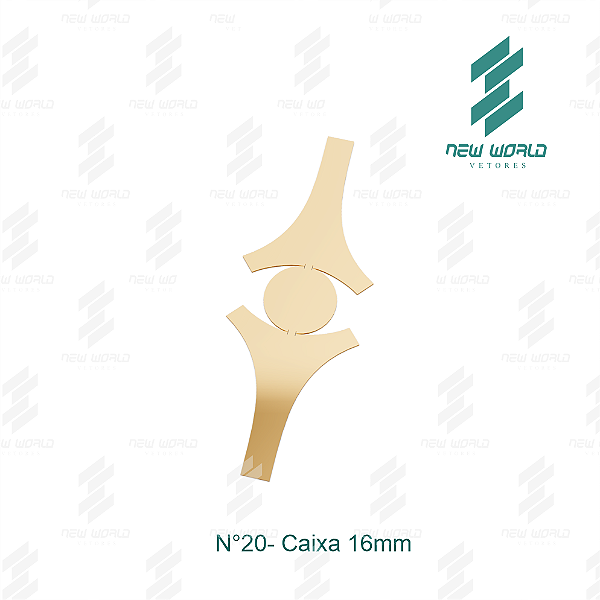 Arquivo de Anel Caixa Redonda N°20 - Formato DXF, SVG - Tamanho 16 mm