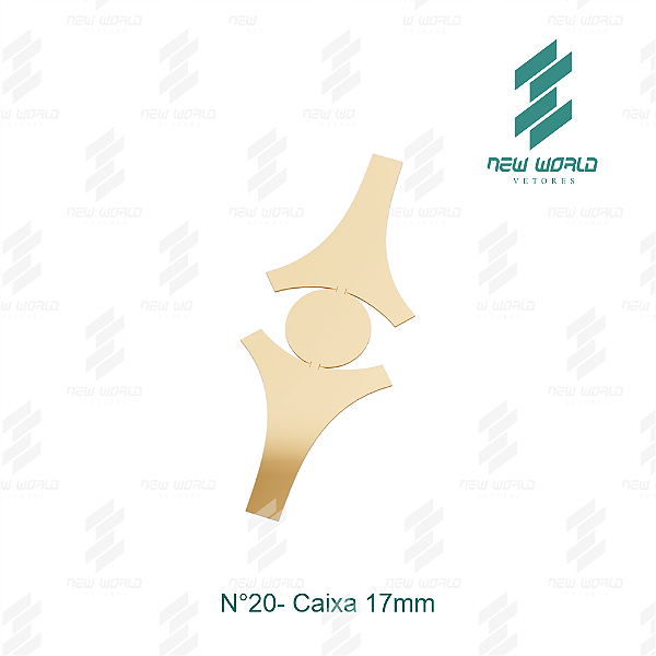 Arquivo de Anel Caixa Redonda N°20 - Formato DXF, SVG - Tamanho 17 mm