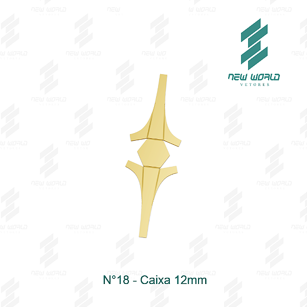 arquivo de Anel Caixa Hexagonal N°18 - Formato DXF, SVG - Tamanho 12 mm