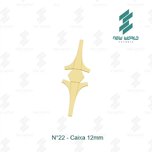 arquivo de Anel Caixa Hexagonal N°22 - Formato DXF, SVG - Tamanho 12 mm