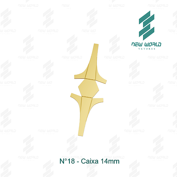 arquivo de Anel Caixa Hexagonal N°18 - Formato DXF, SVG - Tamanho 14 mm