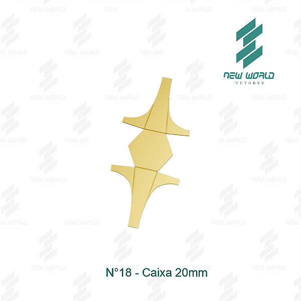 Arquivo de Anel Caixa Hexagonal N°18 - Formato DXF, SVG - Tamanho 20 mm