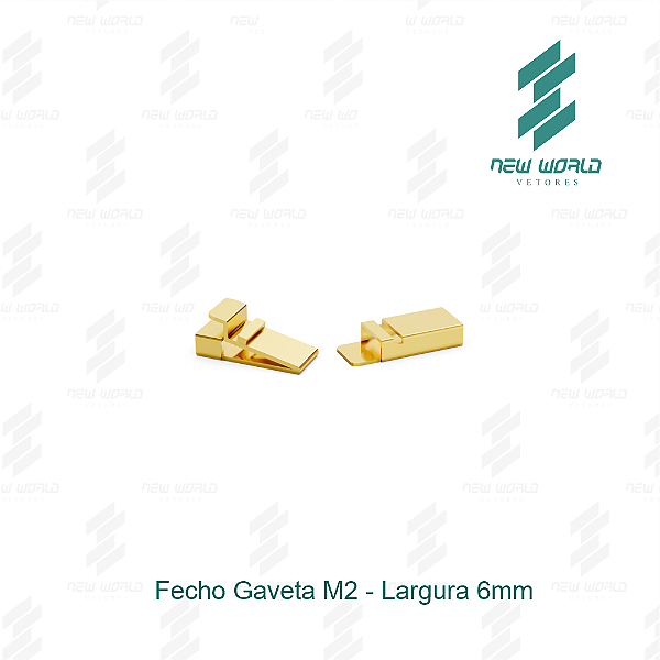 Arquivo de Fecho Gaveta 2 - Formato DXF, SVG - Tamanho 6 mm