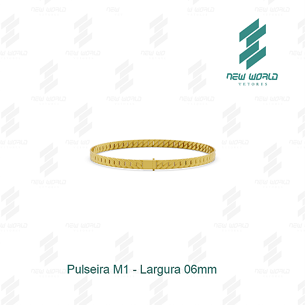 Arquivo de Pulseira Completa - Formato DXF - Tamanho 06mm de Largura