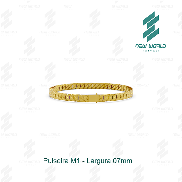 Arquivo de Pulseira Completa - Formato DXF - Tamanho 07mm de Largura