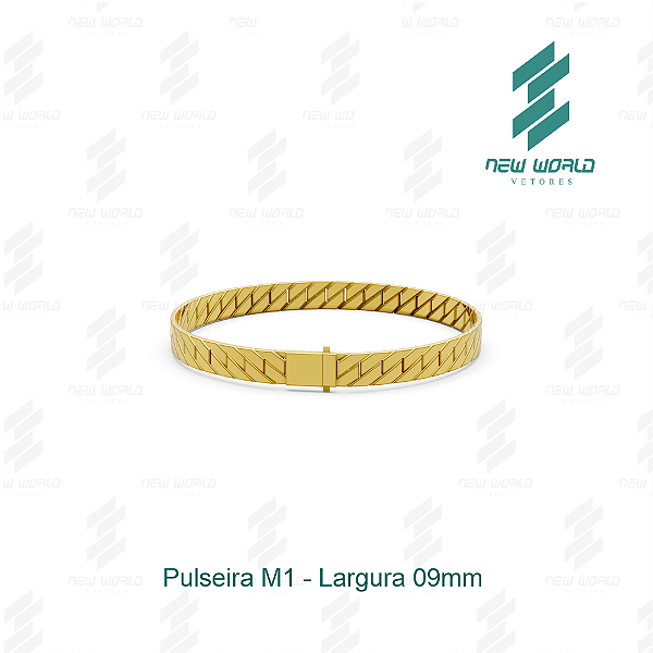 Arquivo de Pulseira Completa - Formato DXF - Tamanho 09mm de Largura