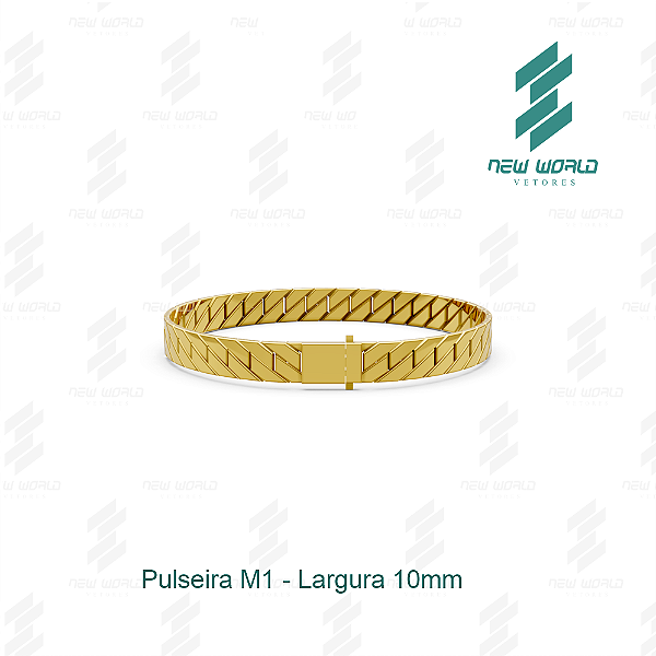 Arquivo de Pulseira Completa - Formato DXF - Tamanho 10mm de Largura