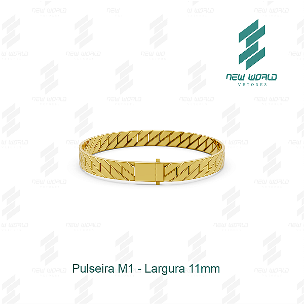 Arquivo de Pulseira Completa - Formato DXF - Tamanho 11mm de Largura