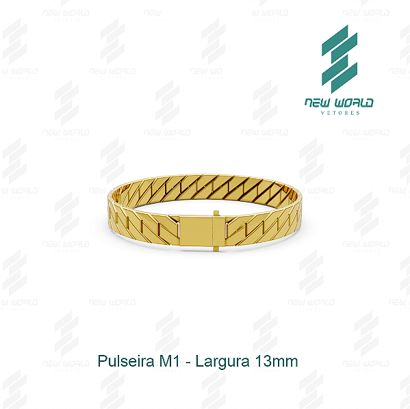 Arquivo de Pulseira Completa - Formato DXF - Tamanho 13mm de Largura