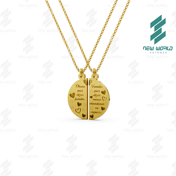 Arquivo de Pingente Redondo Coração com Frase - Formato DXF e SVG - Tamanho 25 mm