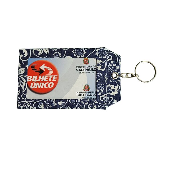 Porta Bilhete Único - Floral