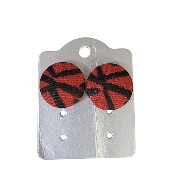 Brinco de Botão 24mm - Fogo