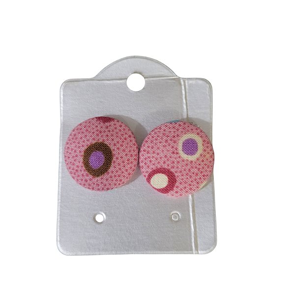 Brinco de Botão 24mm - Amendoa