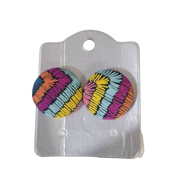 Brinco de Botão 24mm - Tricô