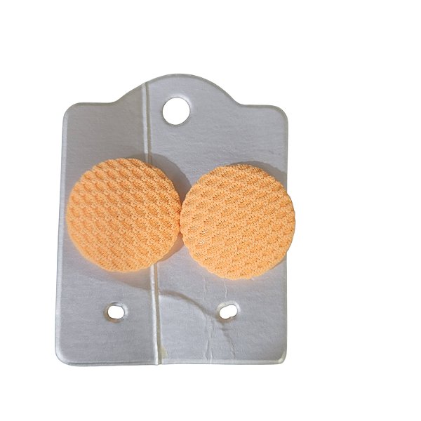 Brinco de Botão 24mm - Laranja
