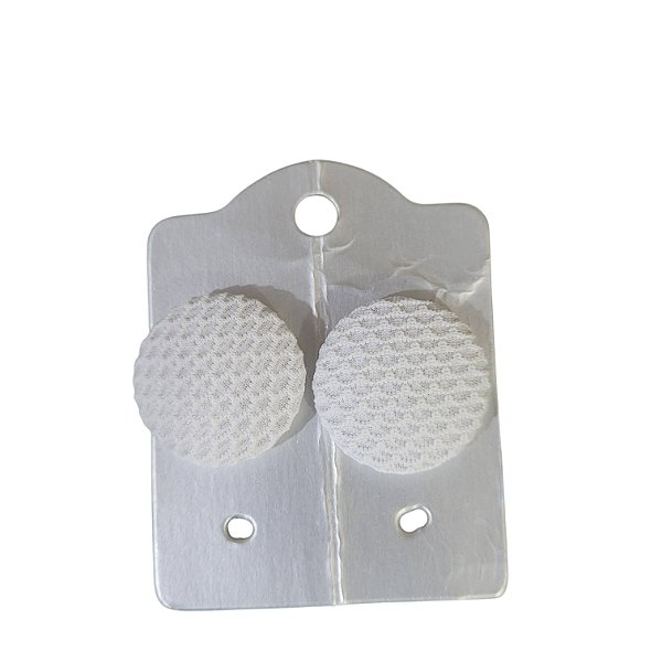 Brinco de Botão 24mm - Branco