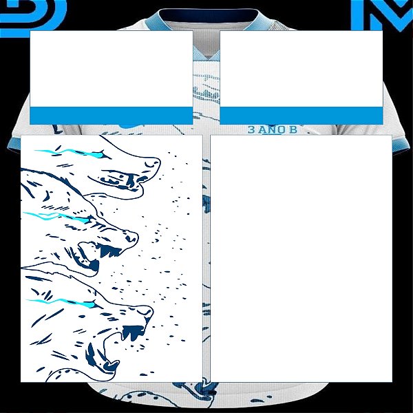 Template Camisa -  Lobos matilha - Vetor