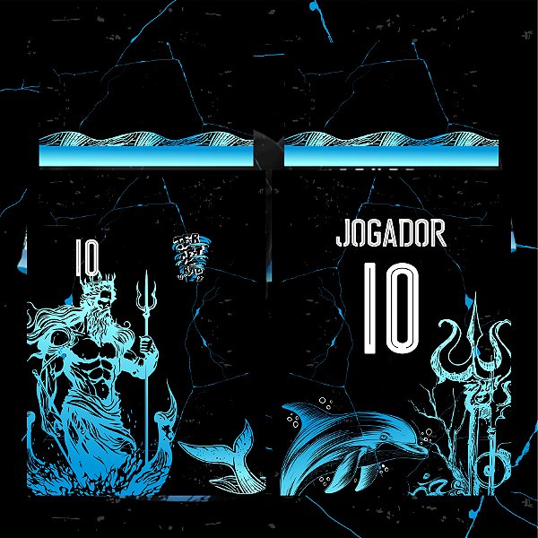 Template Camisa -  Poseidon Mitologia - Vetor