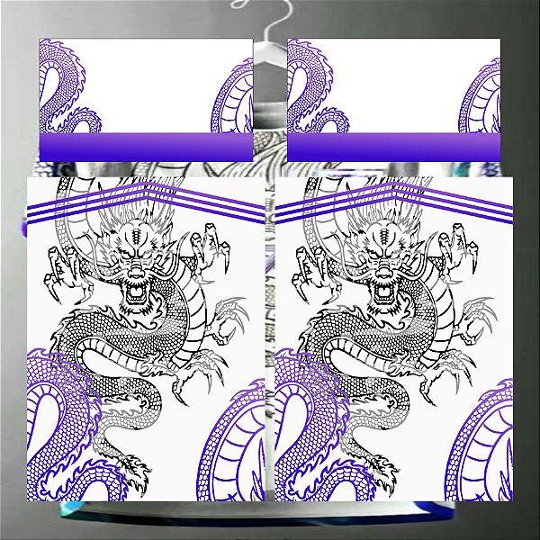 Template Camisa - InterClasse Degradê Color Dragão Real - Vetor