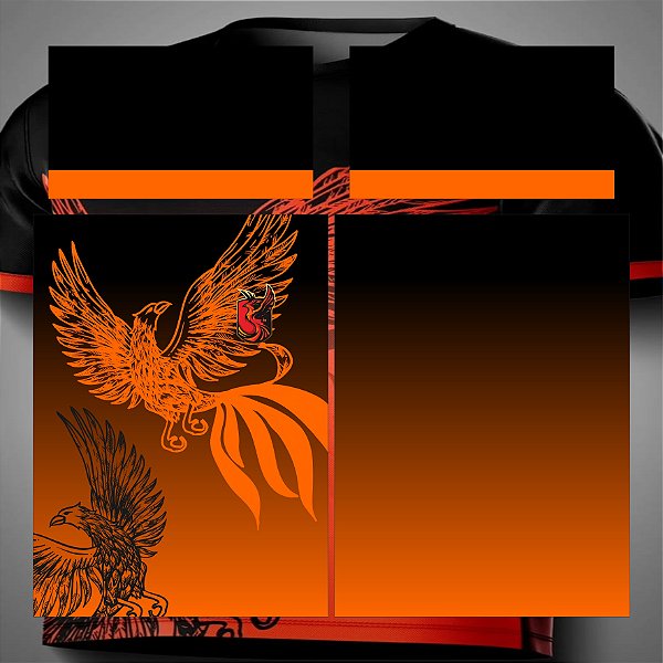 Template Camisa - InterClasse Fenix Orange 23 - Vetor