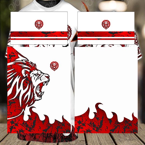 Template Camisa - InterClasse Leão Rei Vermelho  - Vetor