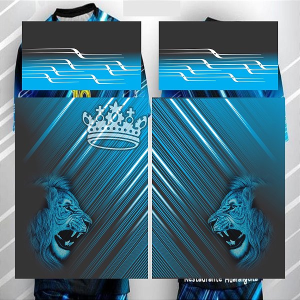 Template Camisa - InterClasse Rei Leão Azul  - Vetor