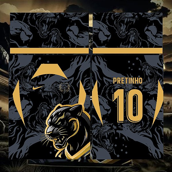 Template Camisa - InterClasse Pantera Brava Dourada 24- Vetor