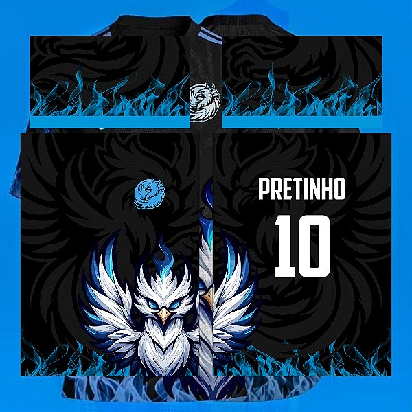 Template Camisa - InterClasse Coruja Fire Blue 24 - Vetor
