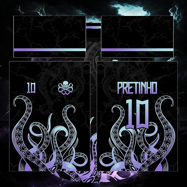 Template Camisa - InterClasse Polvo - Octopus 24 - Vetor