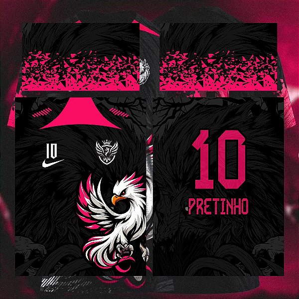 Template Camisa - InterClasse Fenix Rosa White 24 - Vetor