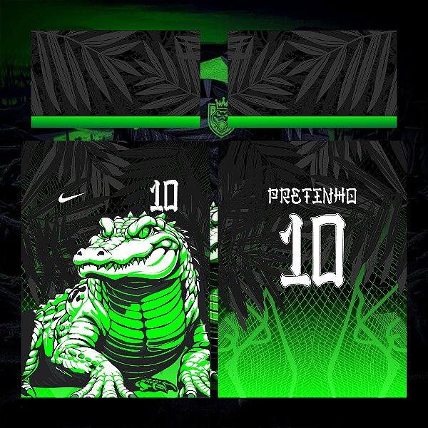 Template Camisa - InterClasse  Jacaré Sério Green 24 - Vetor