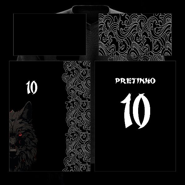 Template Camisa - InterClasse  Lobo Sanguinário red 24 - Vetor