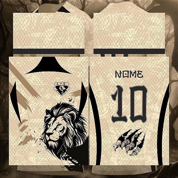 Template Camisa - InterClasse Leão grunge garra 24 - Vetor